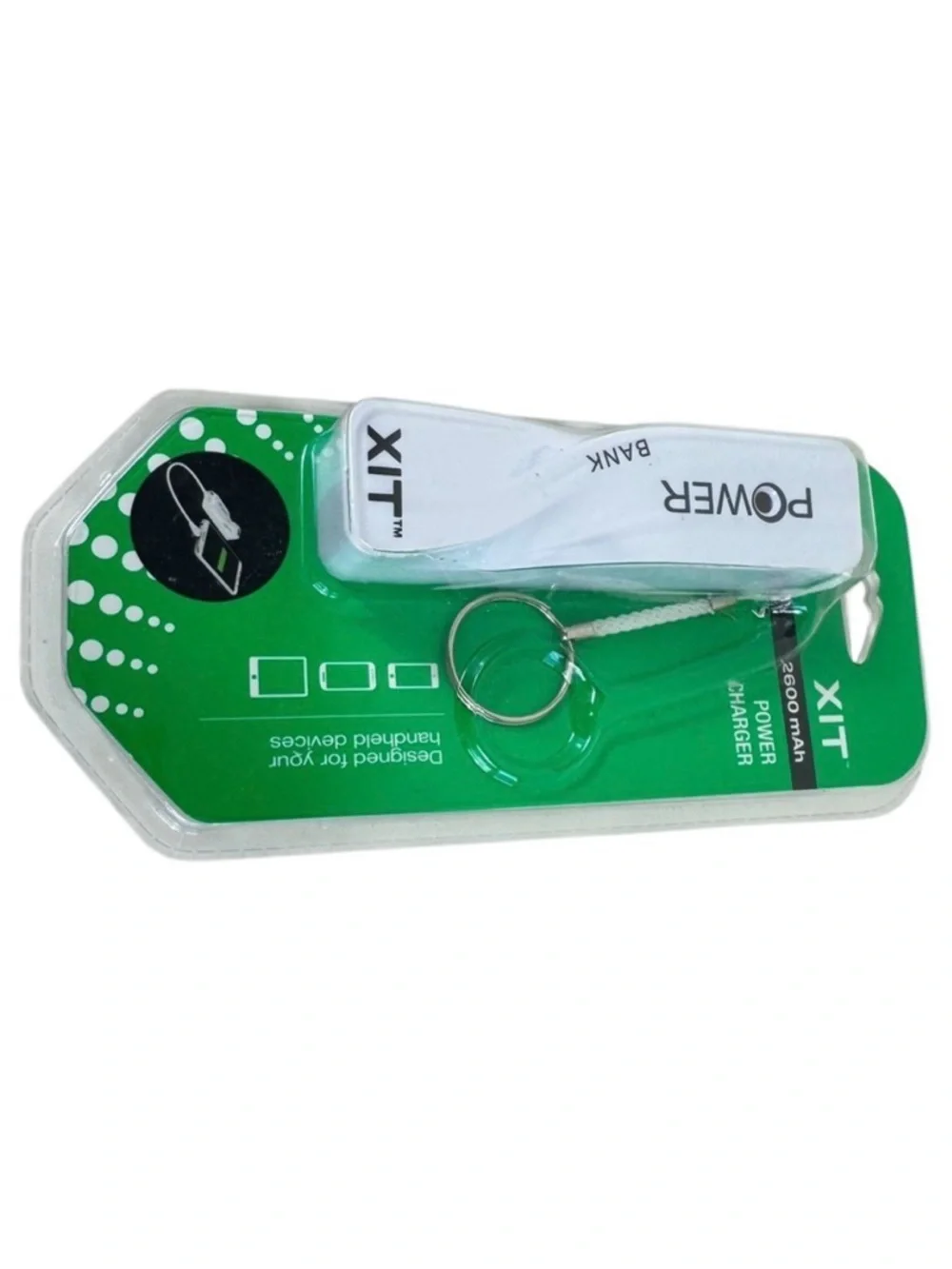 New‎ XIT Power Bank Portable Charger 2600 mAh White USB Charging Cable Included